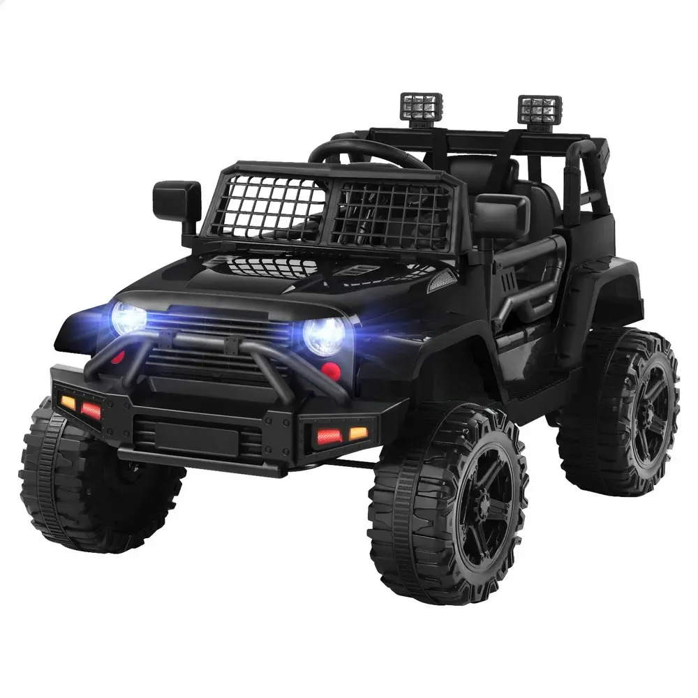 Alfordson Ride On Car Kids Toy Jeep Electric 12V 60W Motors R/C LED Lights Black