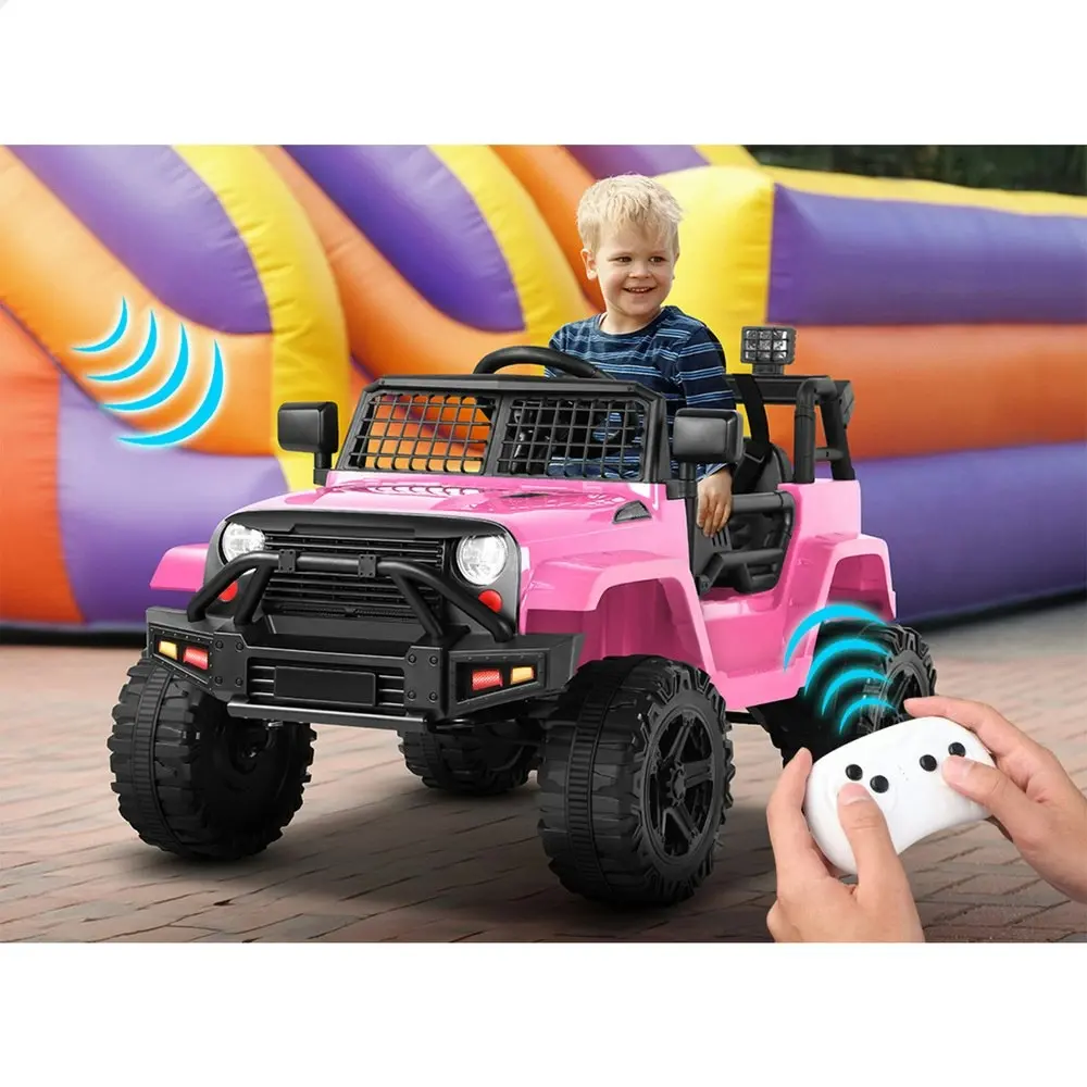 Alfordson Ride On Car Kids Toy Jeep Electric 12V 60W Motors R/C LED Lights Pink