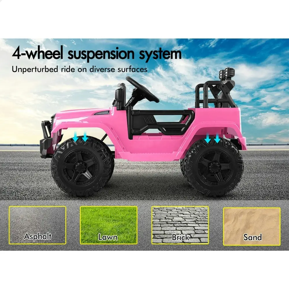 Alfordson Ride On Car Kids Toy Jeep Electric 12V 60W Motors R/C LED Lights Pink