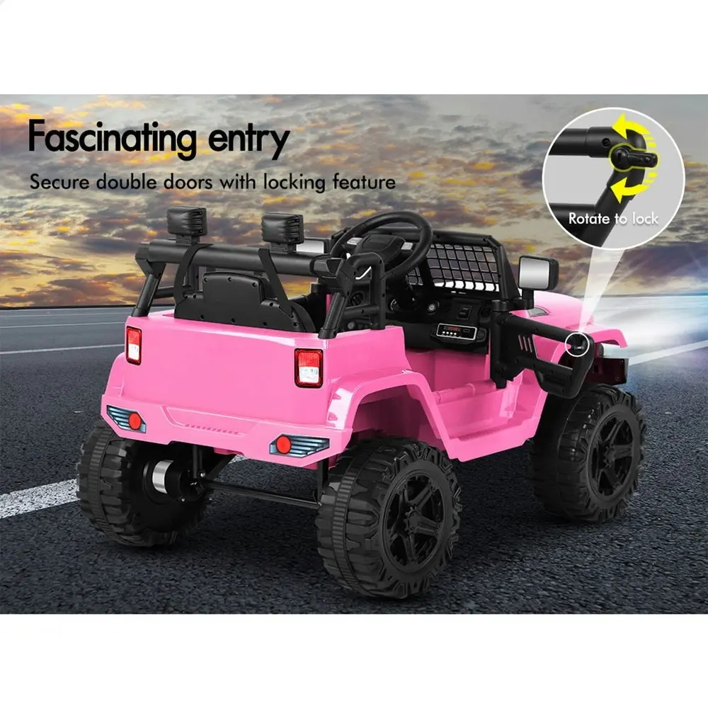 Alfordson Ride On Car Kids Toy Jeep Electric 12V 60W Motors R/C LED Lights Pink