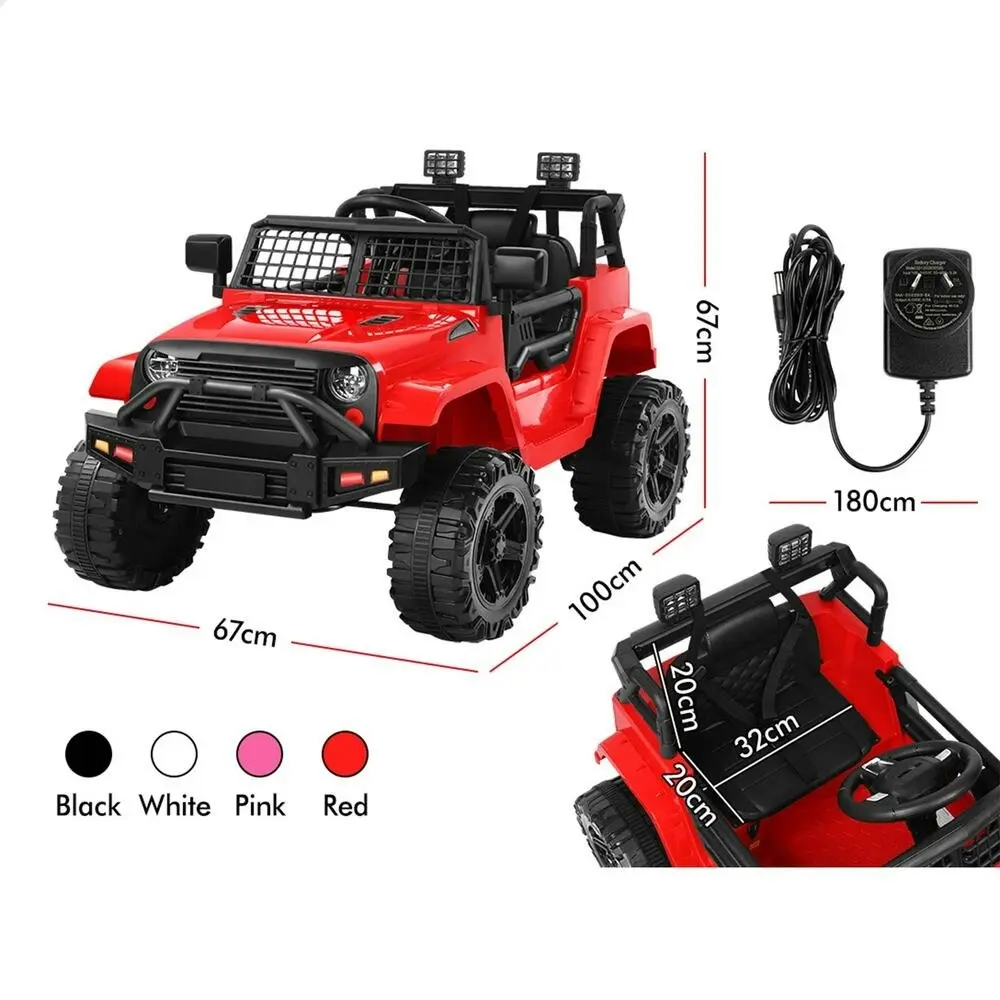 Alfordson Ride On Car Kids Toy Jeep Electric 12V 60W Motors R/C LED Lights Red