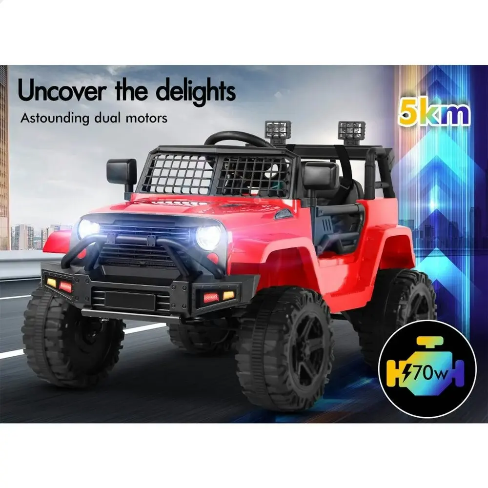 Alfordson Ride On Car Kids Toy Jeep Electric 12V 60W Motors R/C LED Lights Red