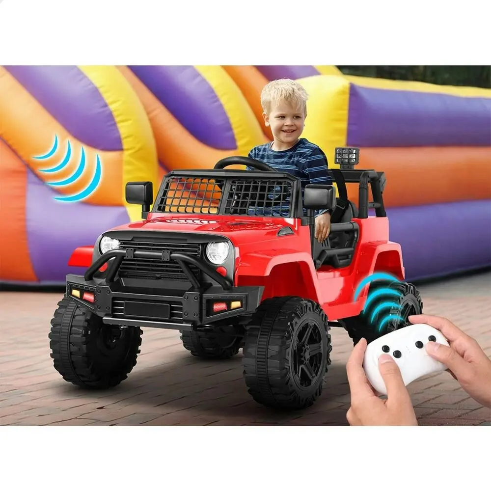 Alfordson Ride On Car Kids Toy Jeep Electric 12V 60W Motors R/C LED Lights Red