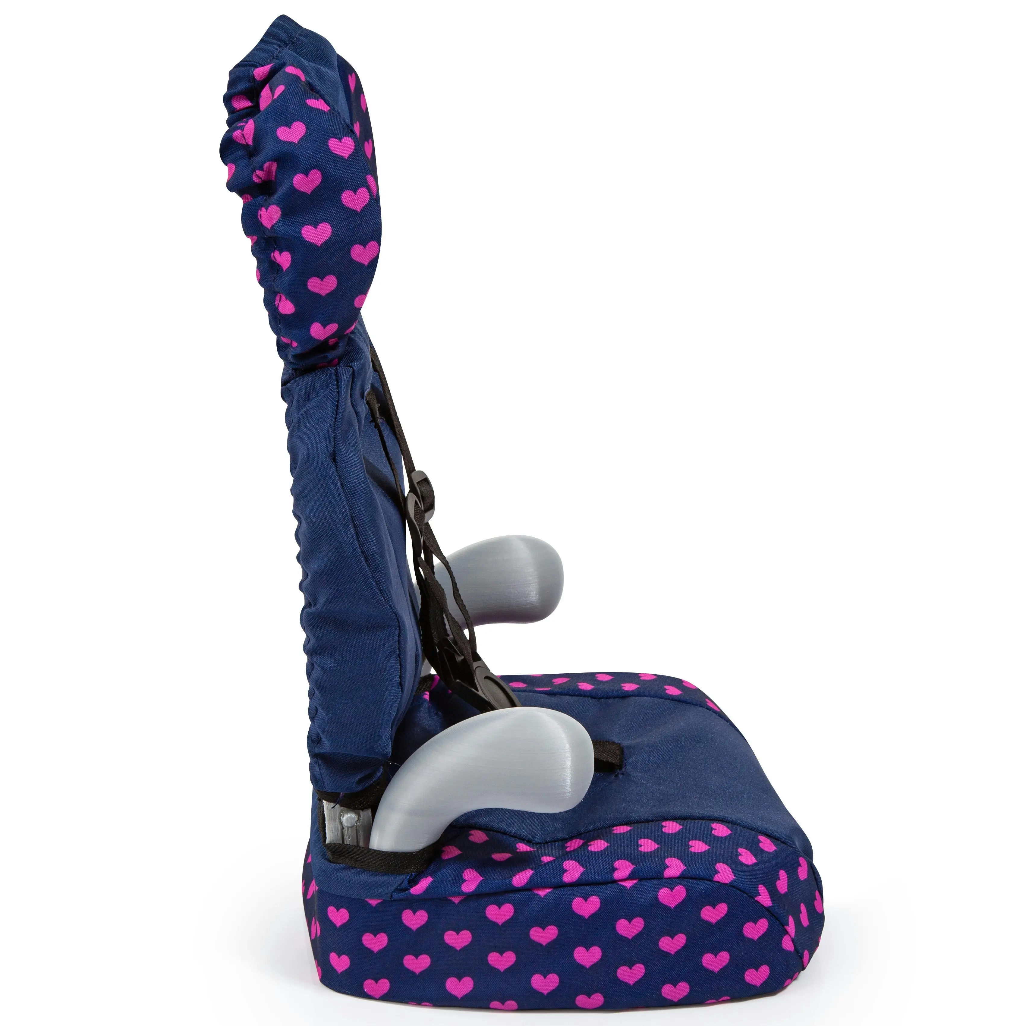 Doll Car Booster Seat Pink Hearts and Unicorn