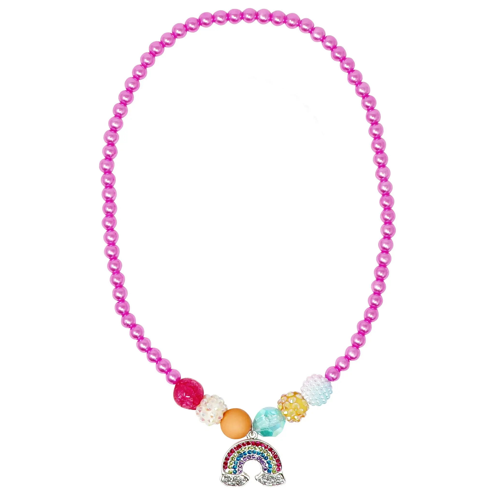 Rainbow Necklace and Bracelet Set