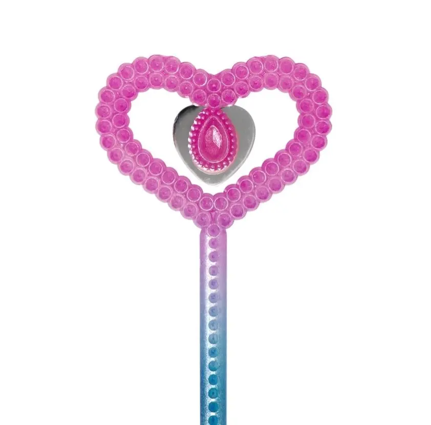 Pink Poppy Shimmering Mermaid Jewel Heart Wand