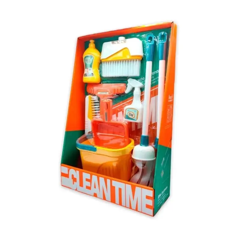 Cleaning Playset Yellow, Green & Red