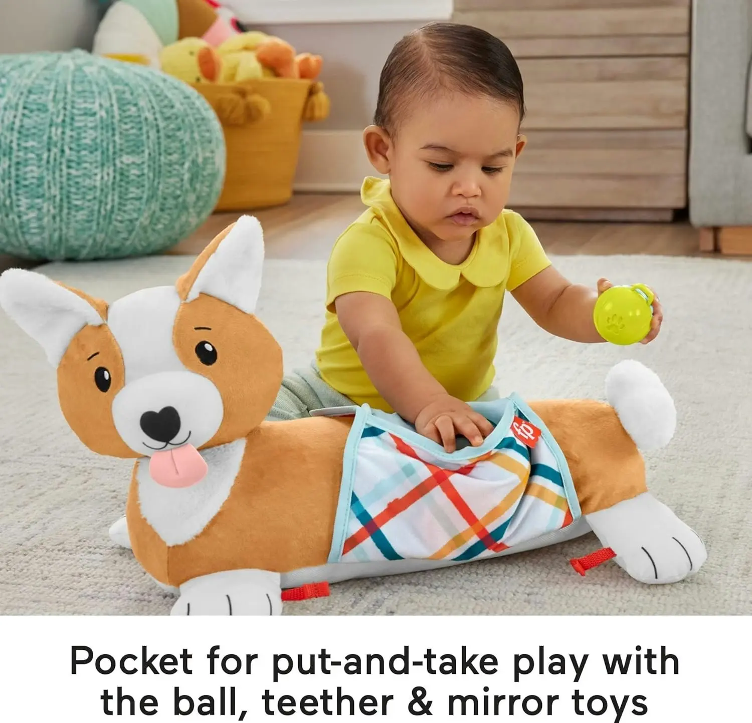 Fisher-Price Baby Tummy Time 3-in-1 Puppy Wedge