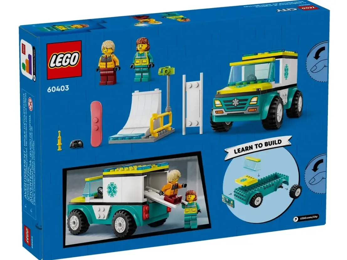 LEGO City Emergency Ambulance and Snowboarder 60403