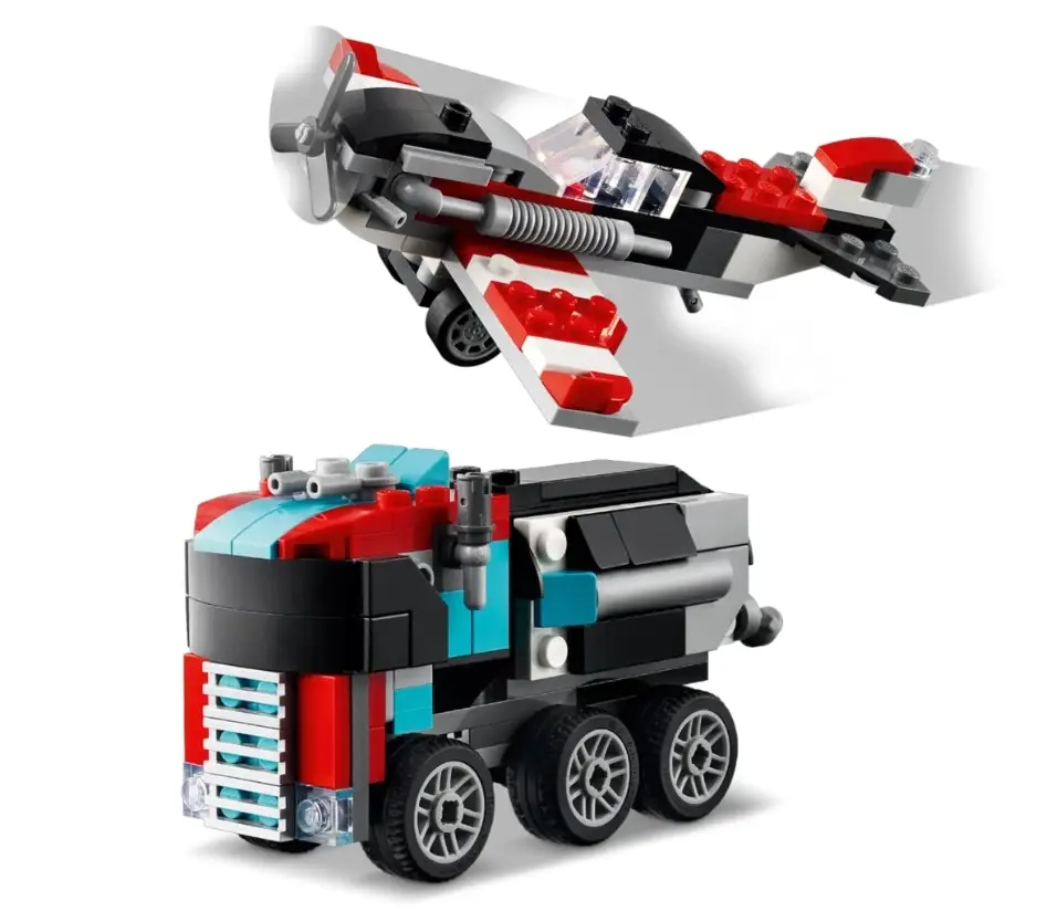 LEGO Creator 3-in-1 Flatbed Truck with Helicopter 31146