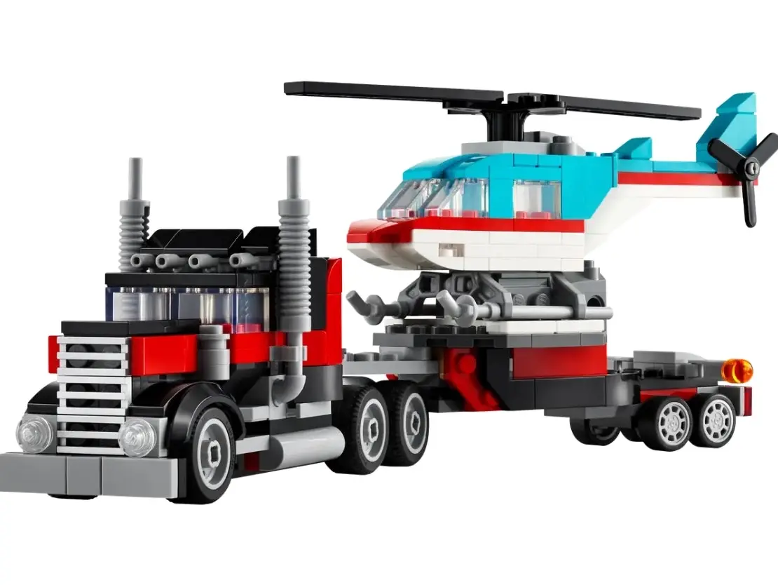 LEGO Creator 3-in-1 Flatbed Truck with Helicopter 31146