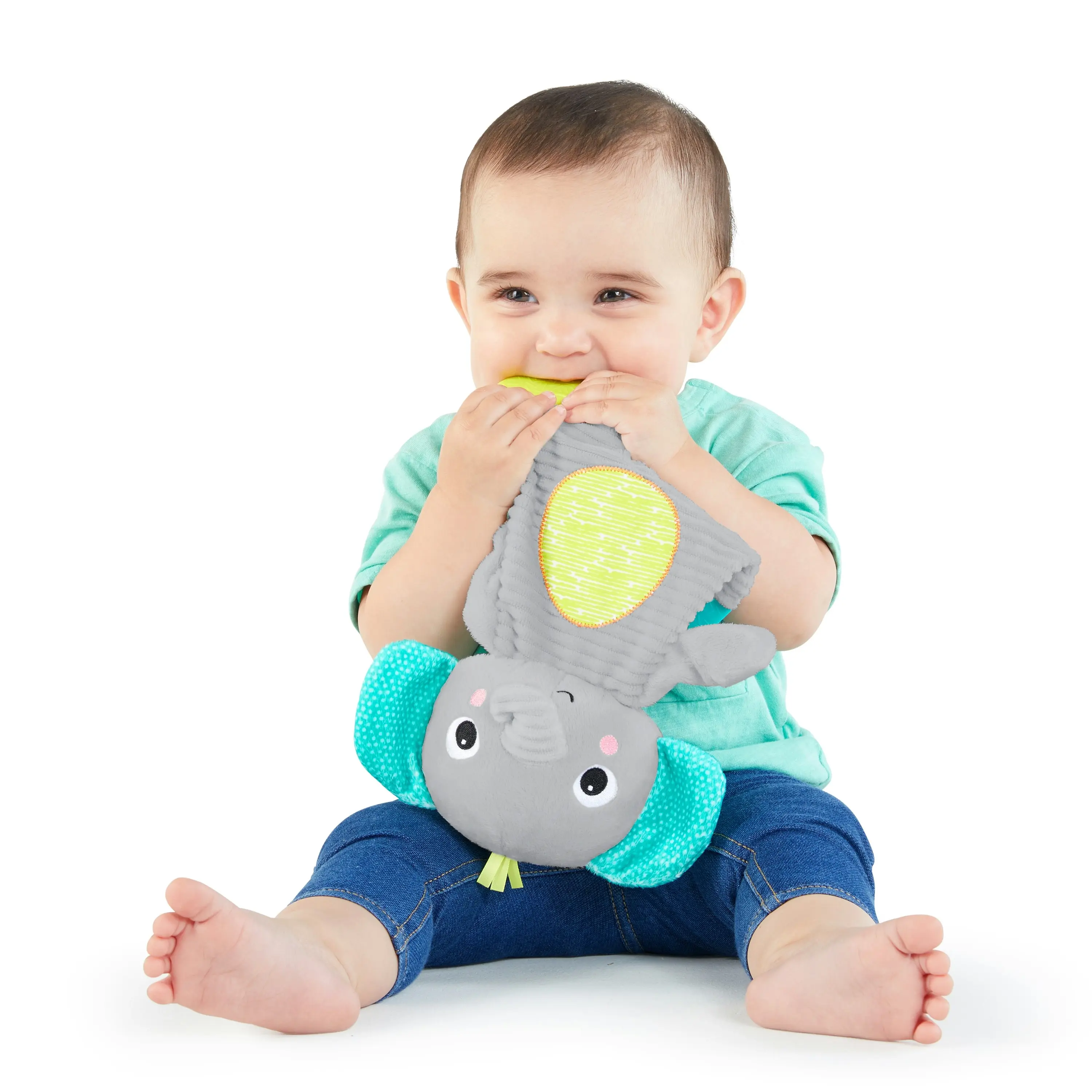 Bright Starts Snuggle and Teethe Plush Teether - Elephant