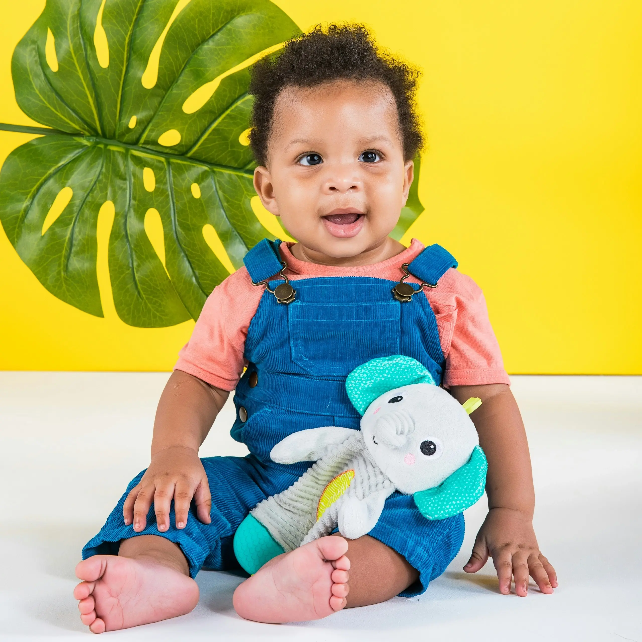 Bright Starts Snuggle and Teethe Plush Teether - Elephant