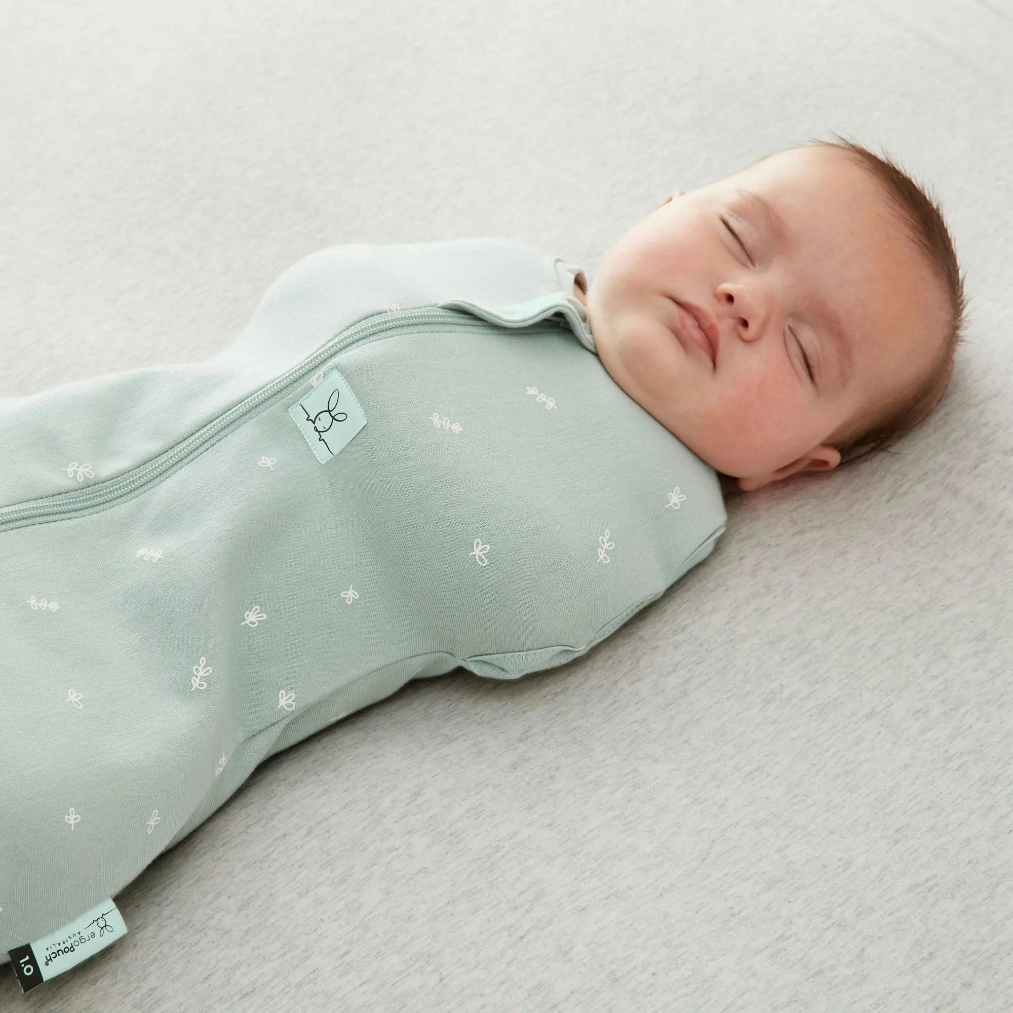 ergoPouch Cocoon Swaddle Bag Sage TOG 1.0 Size 3-6 Months