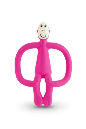 Matchstick Monkey Teething Toy And Gel Applicator Pink