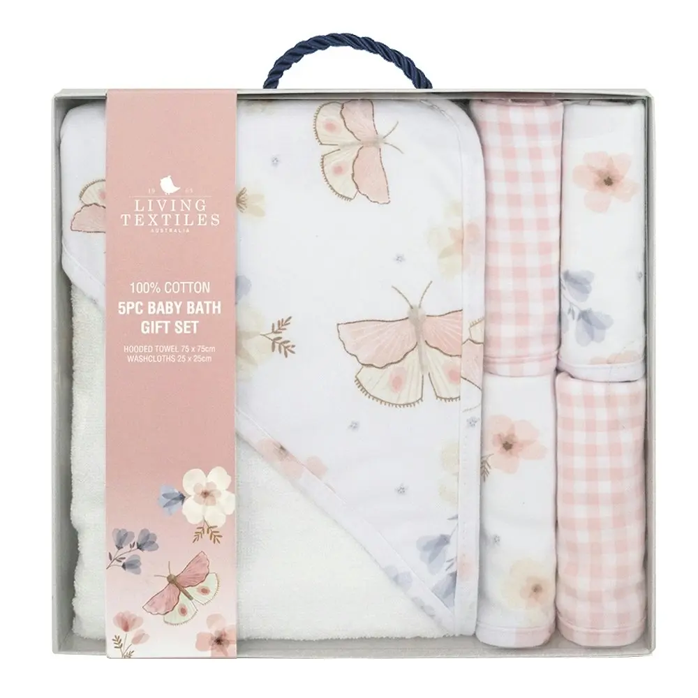 5pc Baby Bath Gift Set - Butterfly Garden