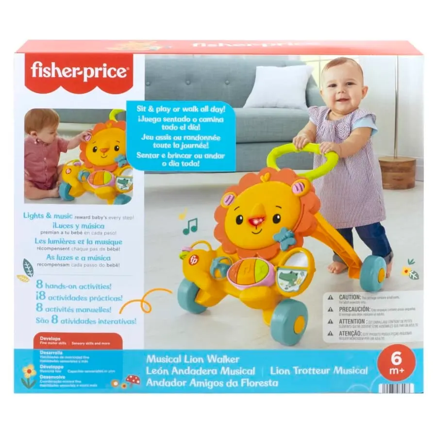 Fisher-Price Musical Lion Walker Infant Toy With Lights And Sounds