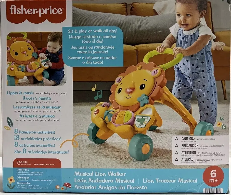 Fisher-Price Musical Lion Walker Infant Toy with Lights and Sounds