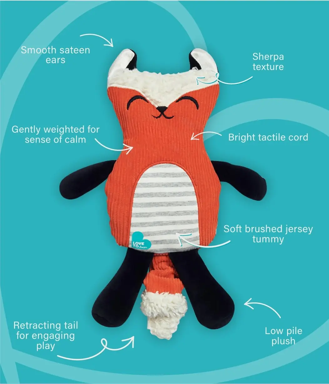 Love to Dream Self-Soothing Toy Lyric The Fox - Orange