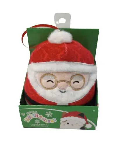 Squishmallows 4-inch Santa Christmas Plush Ornament