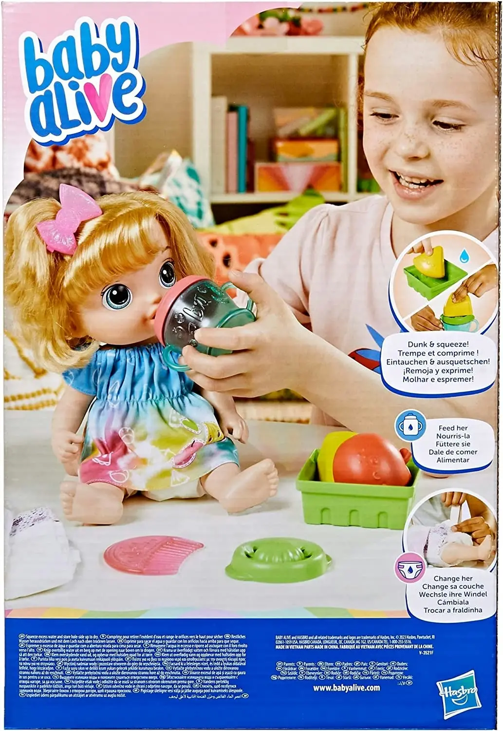 Baby Alive Fruity Sips Doll Lemon (Blonde Hair)