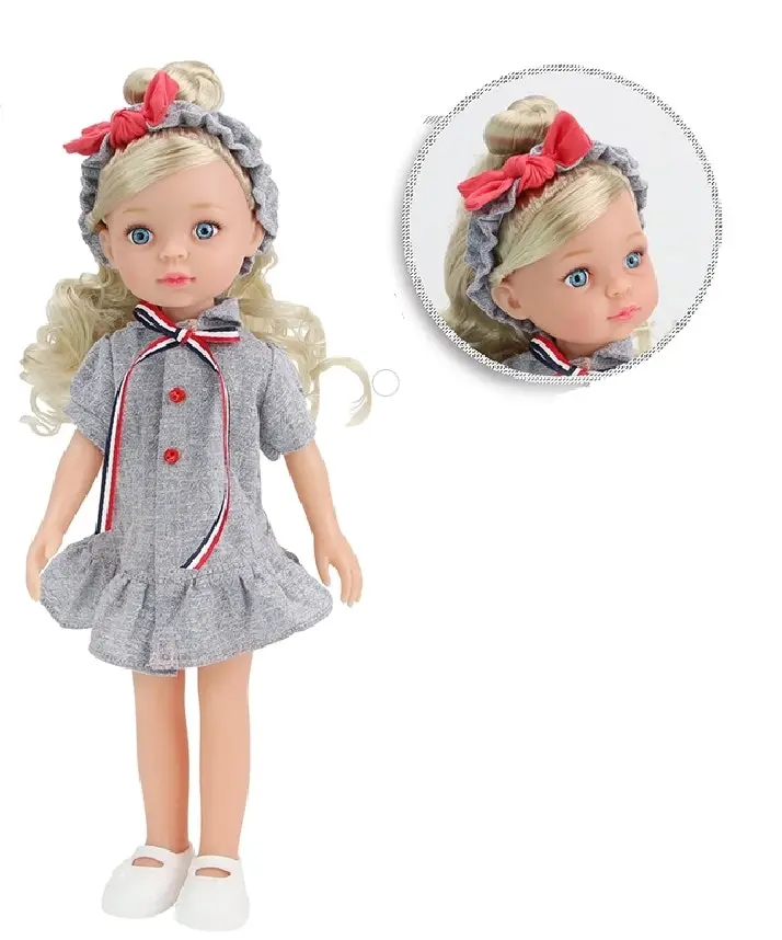 All Enamel Doll - Little Milly 35cm Grey Dress