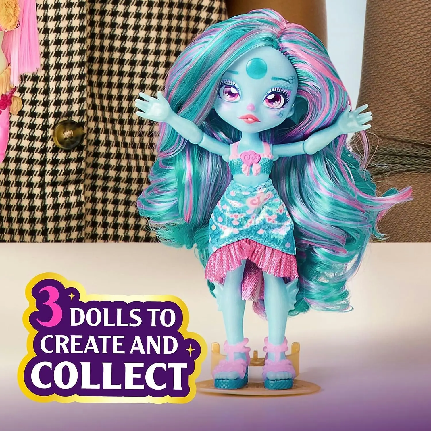 Magic Mixies Pixlings S1 W1 Doll Single Pack Aqua Mermaid