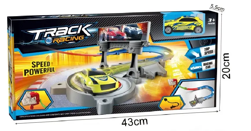 Launch Car Set with U Shape Race Track