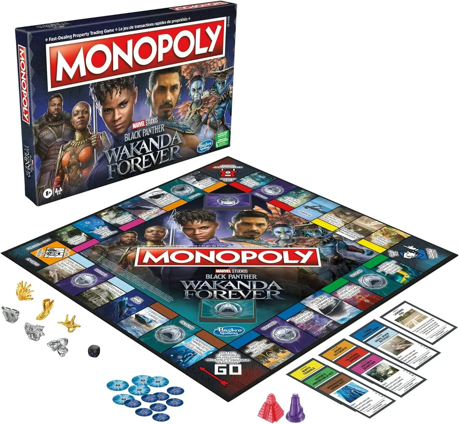 Monopoly: Marvel Studios' Black Panther: Wakanda Forever Edition Board Game