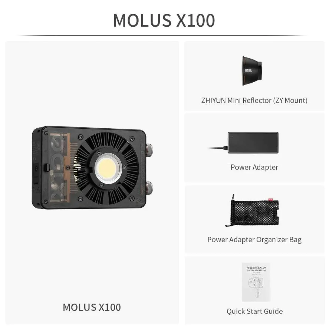 Zhiyun MOLUS X100 100W Bi-Colour Pocket COB Light