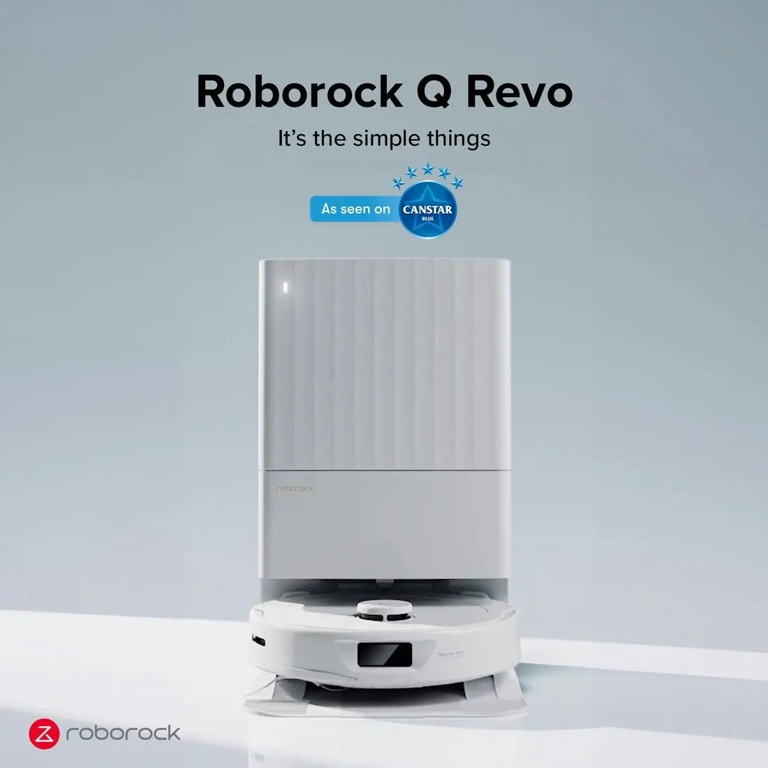 Roborock Q Revo Qrevo Vacuum Cleaner & Empty Wash Dock - White