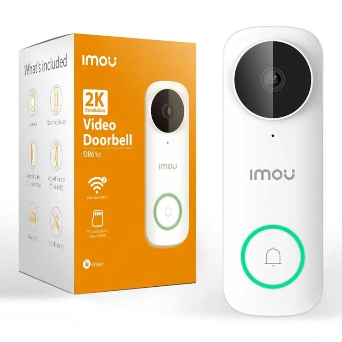 Imou DB61i 2K Wired Video Doorbell - White