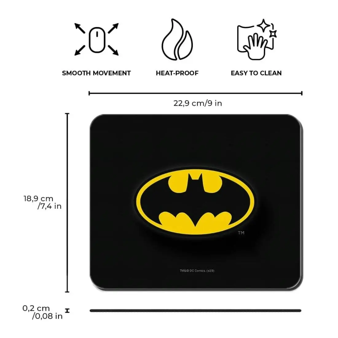 ERT Group Mouse Pad Batman 001 DC - Black