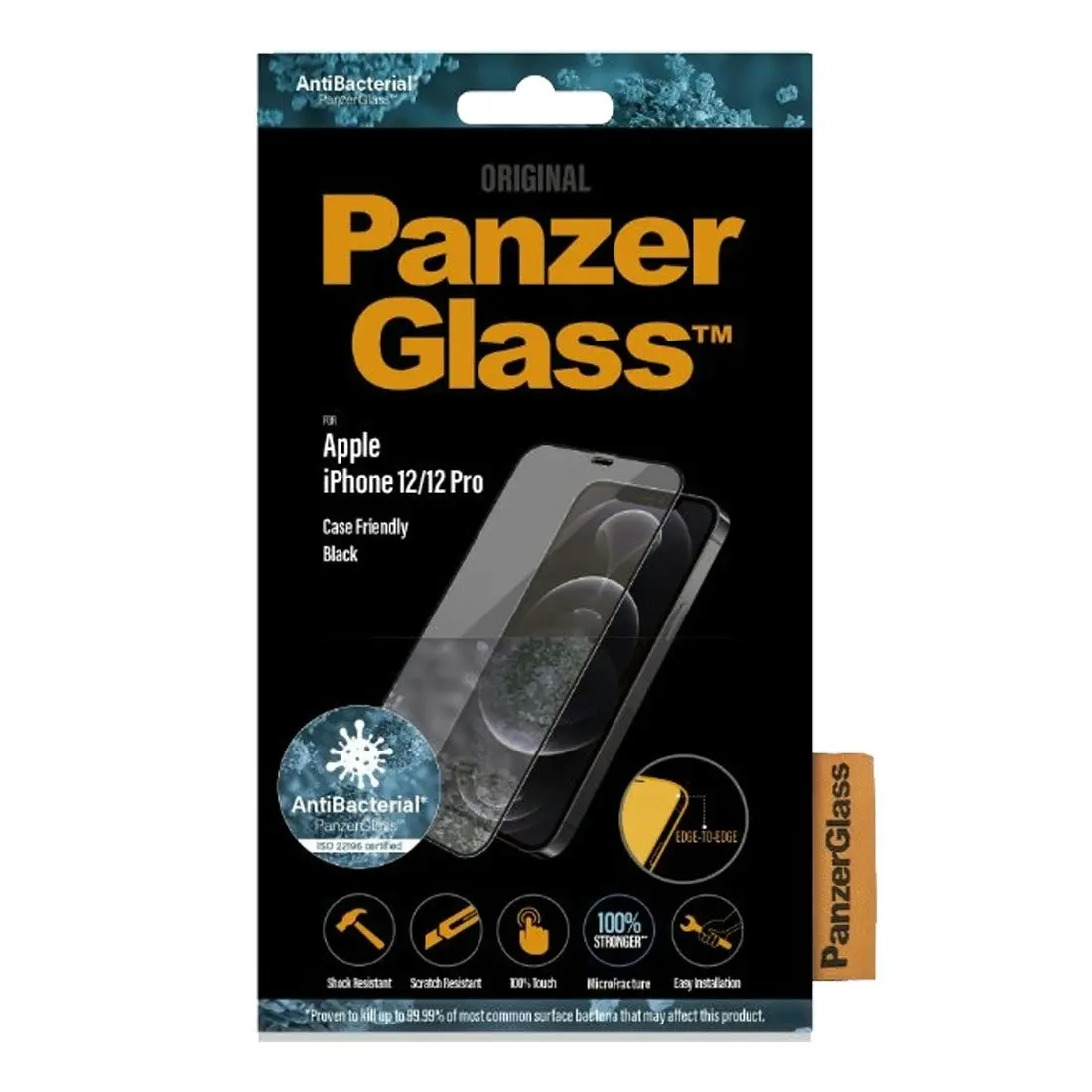 PanzerGlass Edge to Edge Screen Protector for iPhone 12/12 Pro - Clear