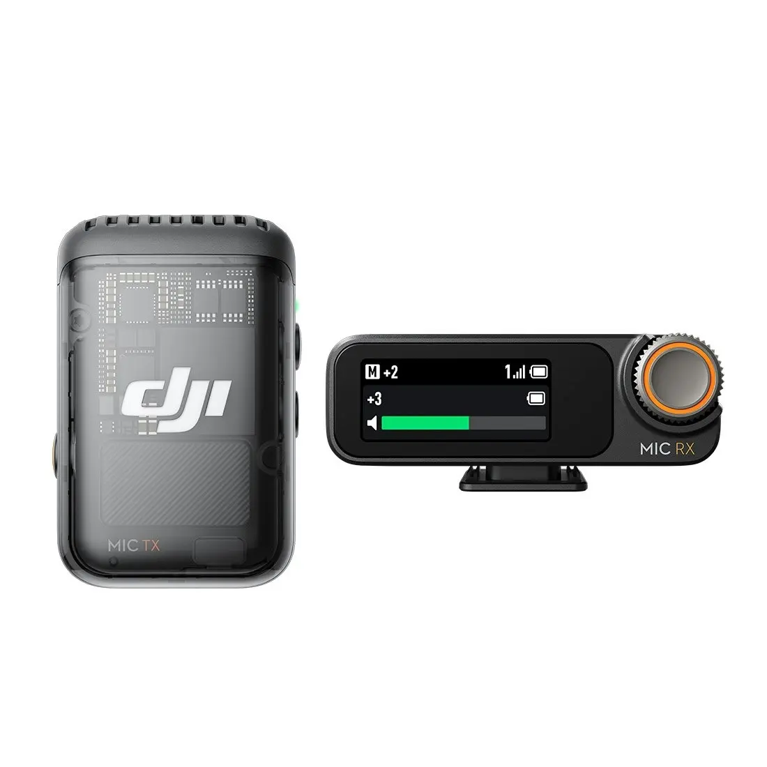 Dji Mic 2 (1 Transmitter + 1 Receiver) Wireless Microphone (For Android, iPhone, PC, Camera)