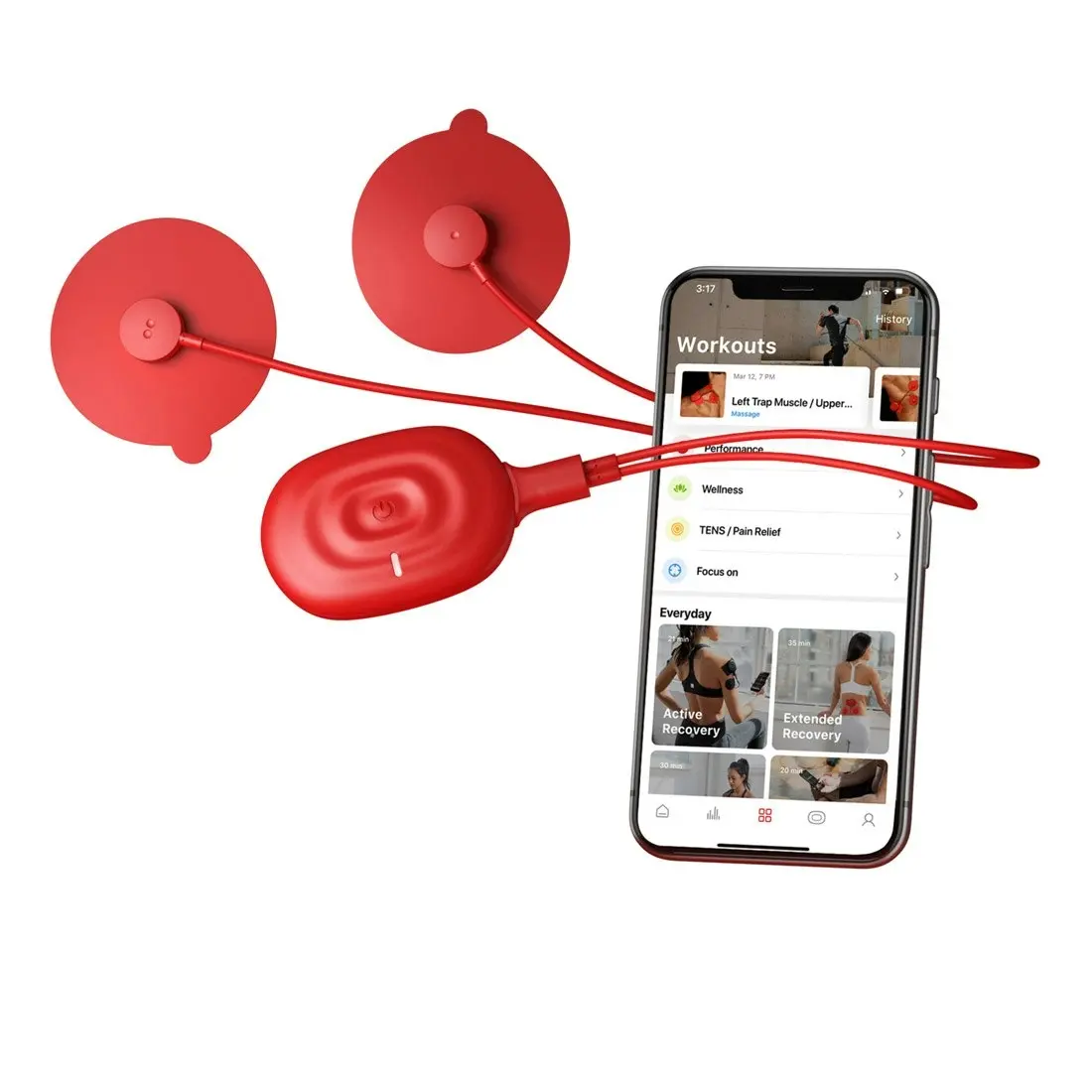 Therabody PowerDot Uno 2.0 Smart Muscle stimulator - Red