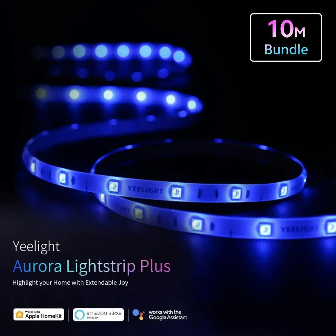 Xiaomi Yeelight Aurora LED RGB Lightstrip Plus Bundle (10m) - (Mijia App-enabled Controller)