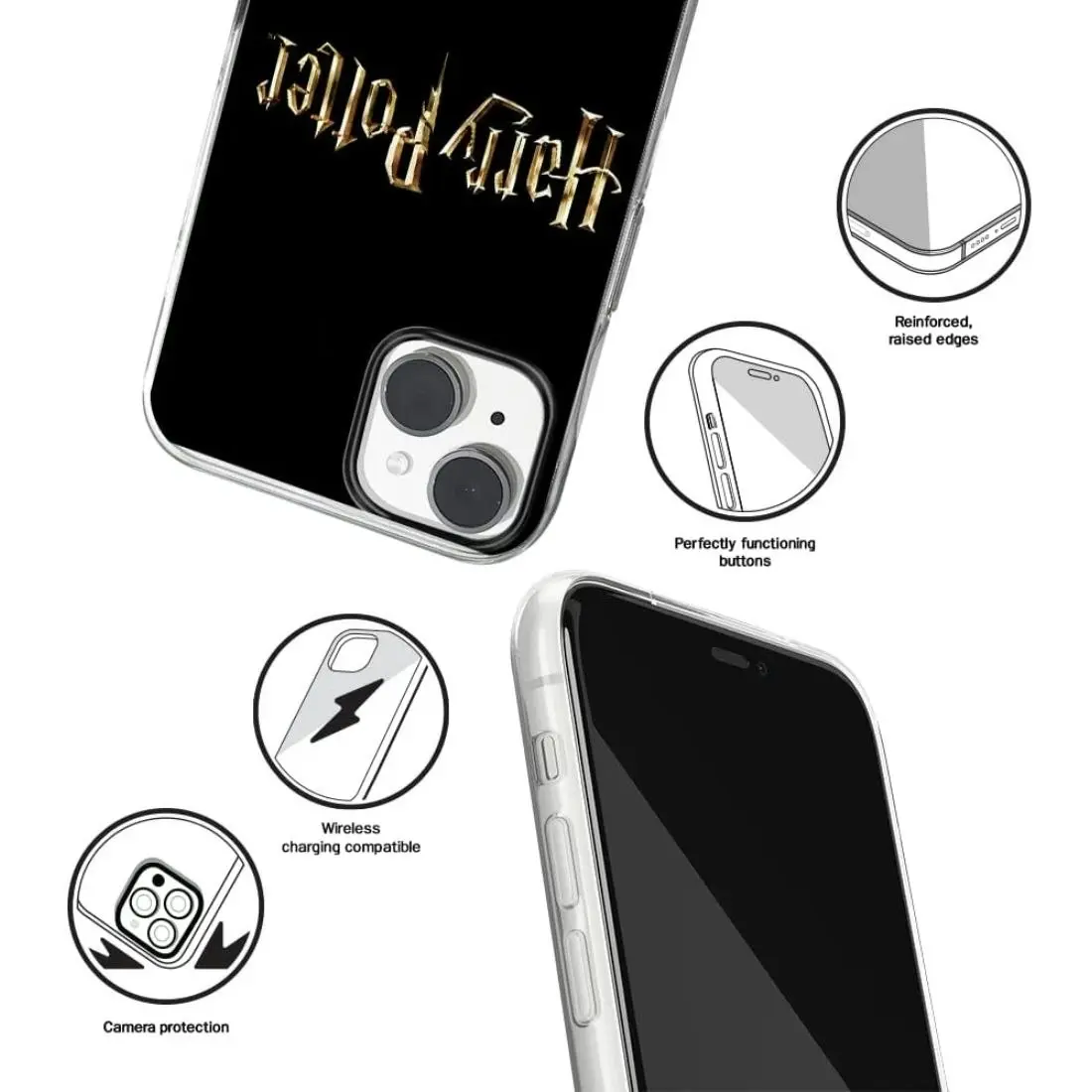 ERT Group Harry Potter 045 Licensed Phone Case iPhone 14 - Clear/Black