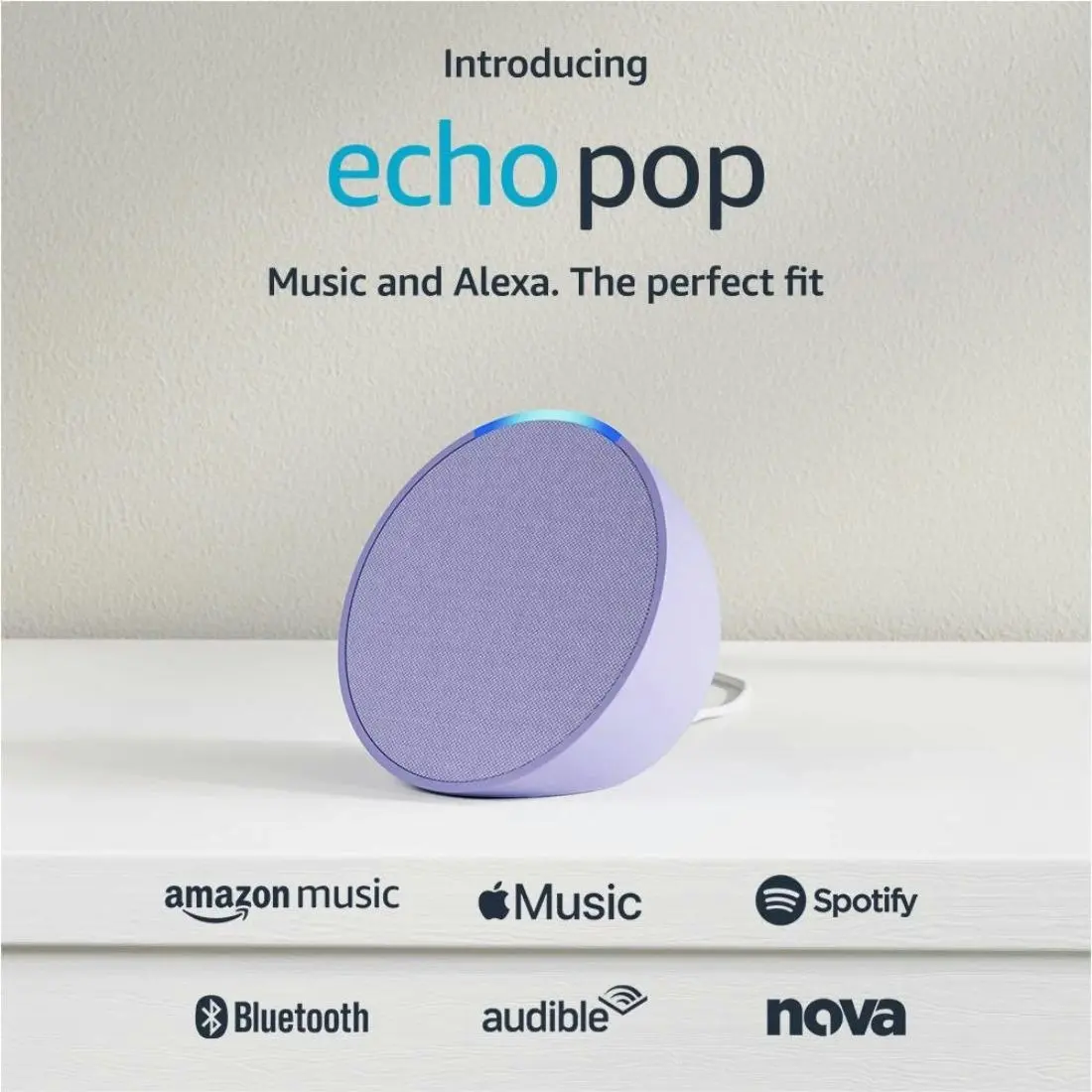 Amazon Echo Pop Compact Smart Speaker - Lavender Bloom