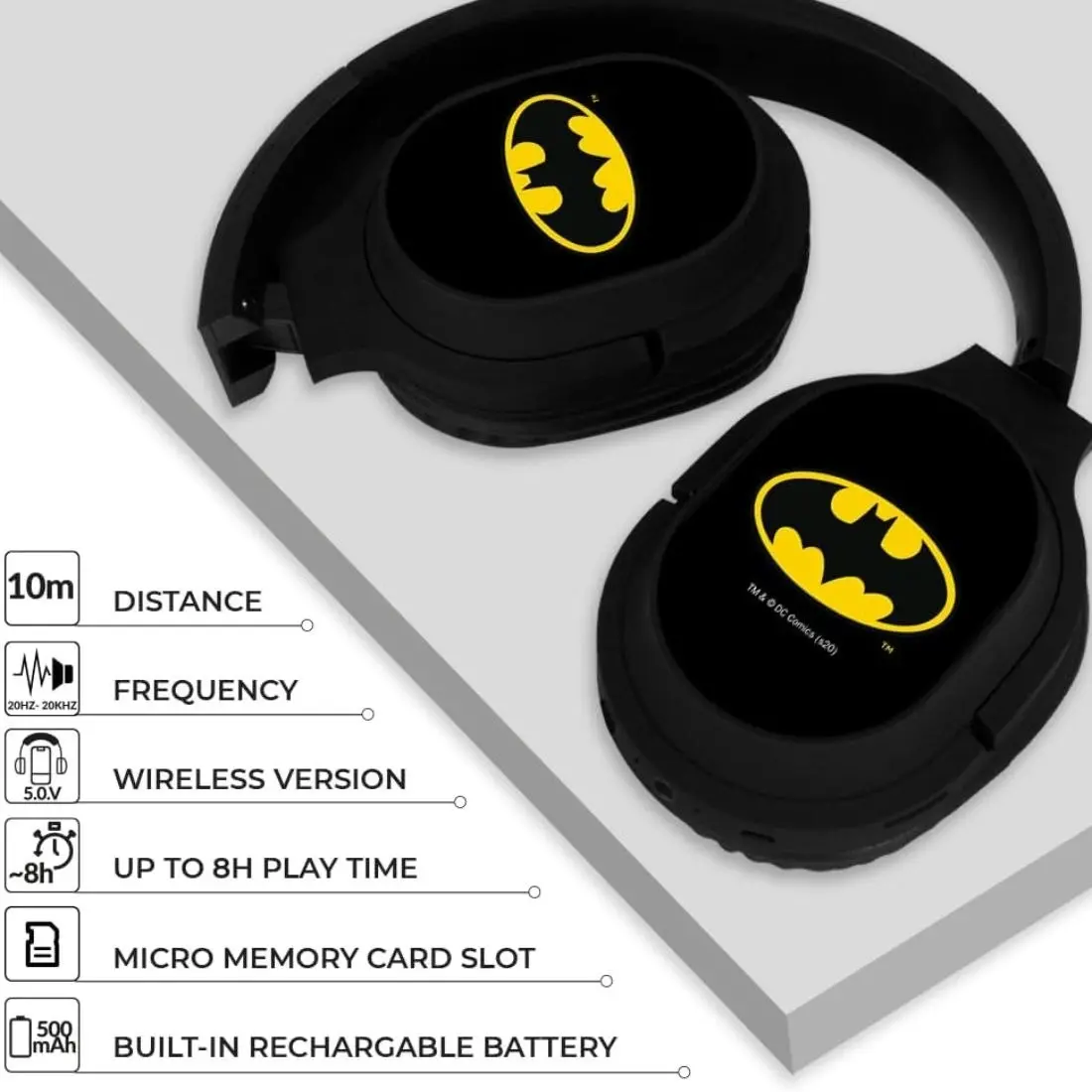 ERT Group DC Batman 002 Wireless Headphones - Black