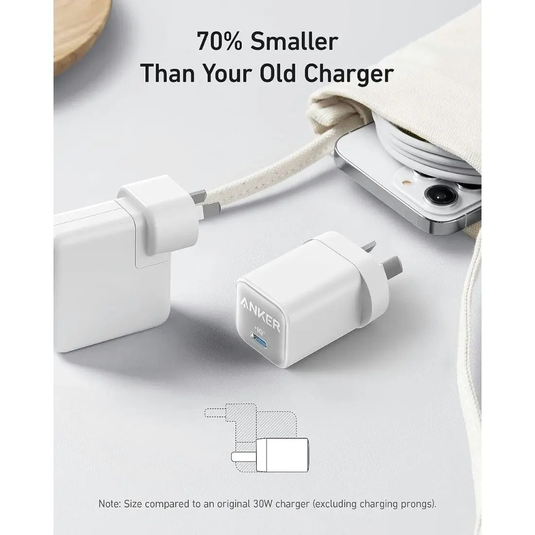 Anker 511 Charger (Nano 3, 30W) - White