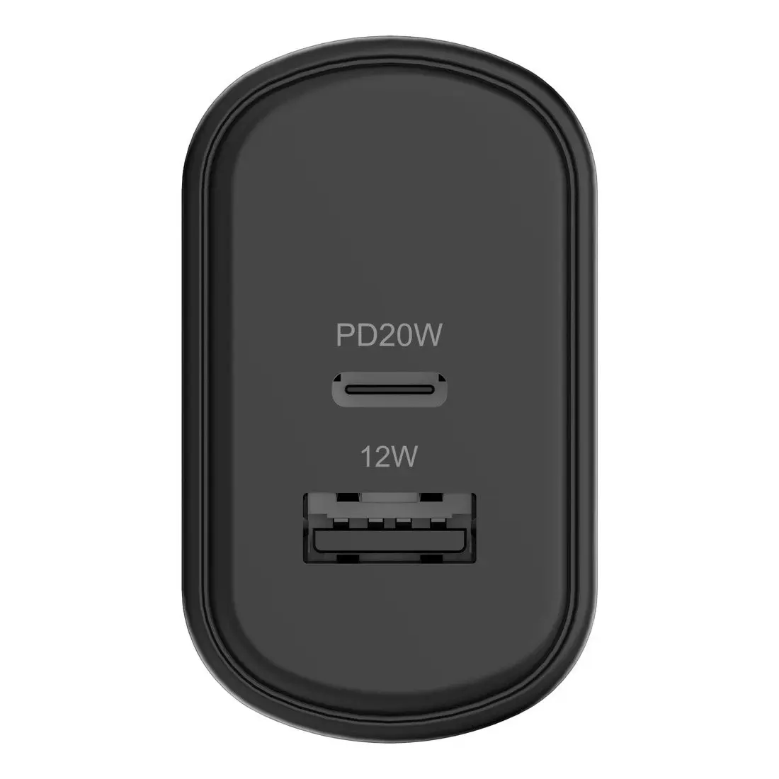 Cygnett Powerplus 32W USB-C PD Dual Port Wall Charger CY3615POFLW - Black