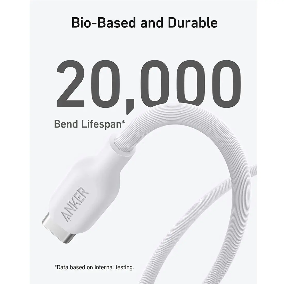 Anker 543 USB-C to USB-C Cable (Bio-Based 3ft) - White