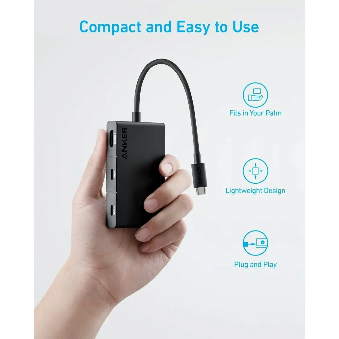 Anker 332 USB-C Hub (5-in-1, 4K HDMI)