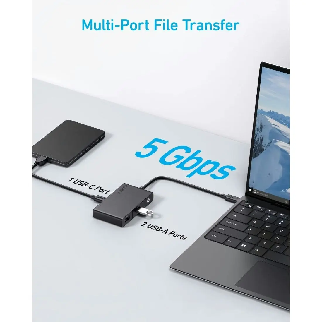 Anker 332 USB-C Hub (5-in-1, 4K HDMI)