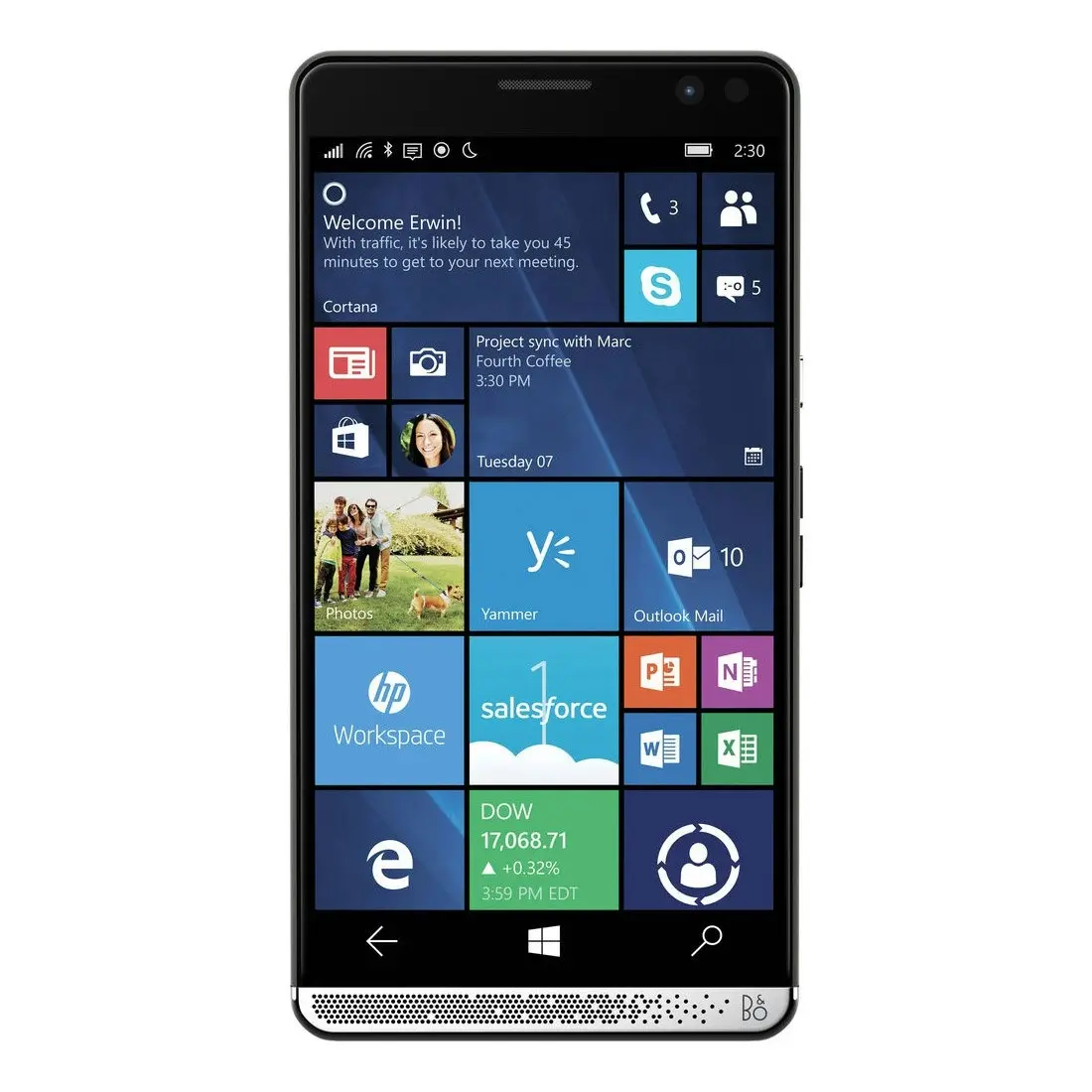 HP Elite X3 with Desktop Dock (4G/LTE, 64GB/4GB. 5.96''. Win10,  PC/Tablet/SmartPhones) - Black