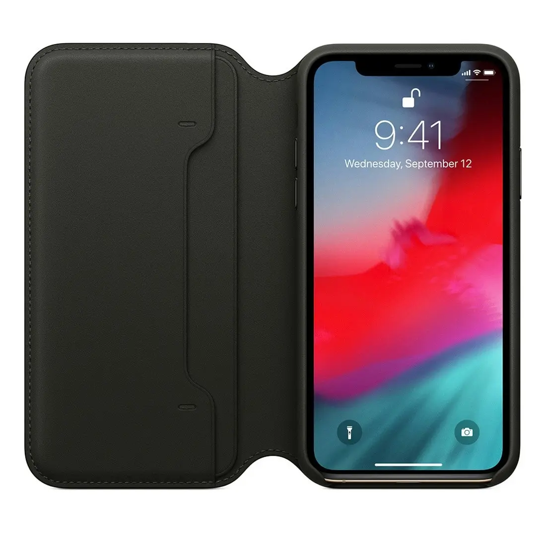 Apple iPhone XS Max Leather Folio - Black