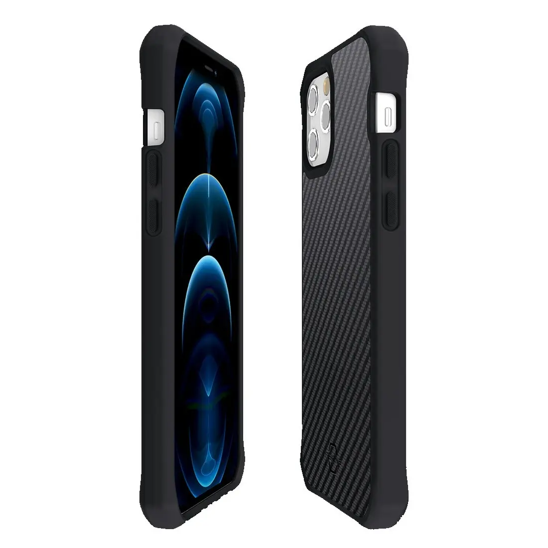 Itskins Hybrid Carbon Drop Protection Case for iPhone 12 Pro Max - Black