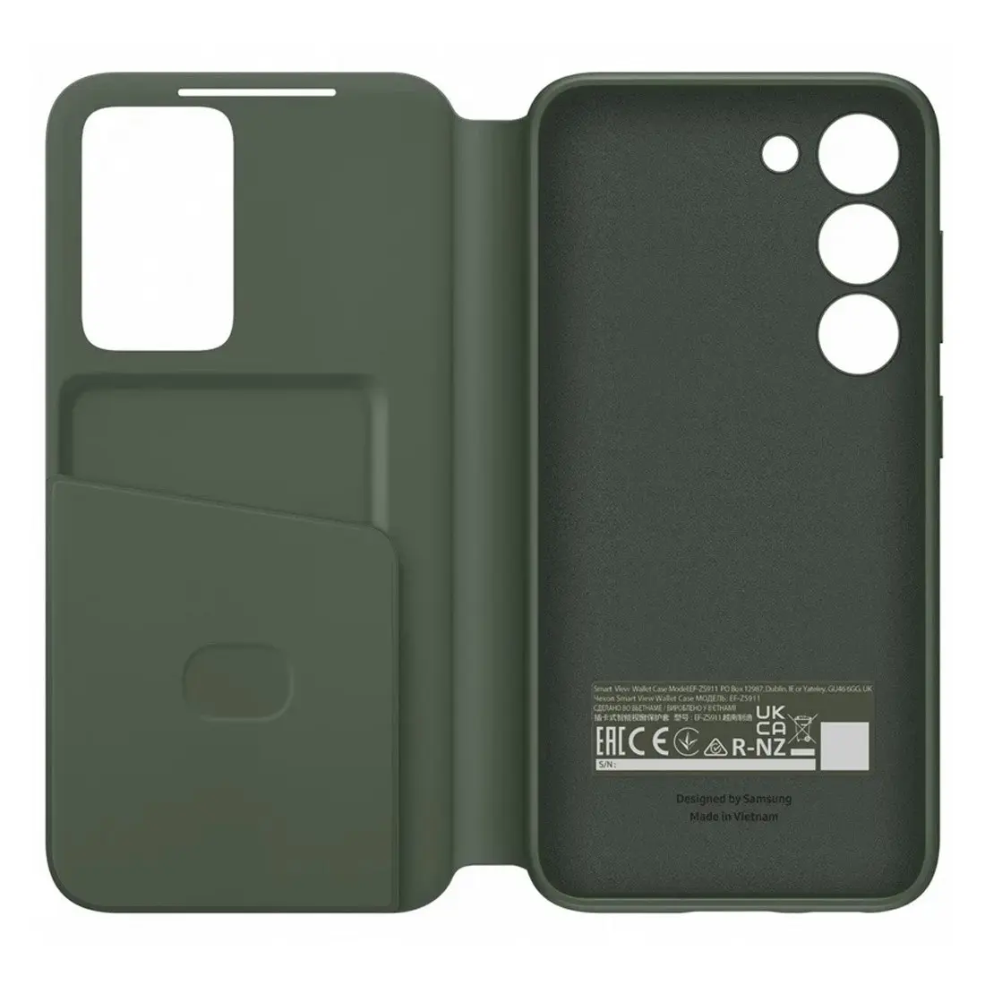 Samsung Galaxy S23 Clear View Wallet Case EF-ZS911CGEGWW- Green