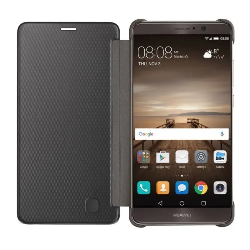 Huawei Mate 9 Smart View Flip Case - Mocha Brown